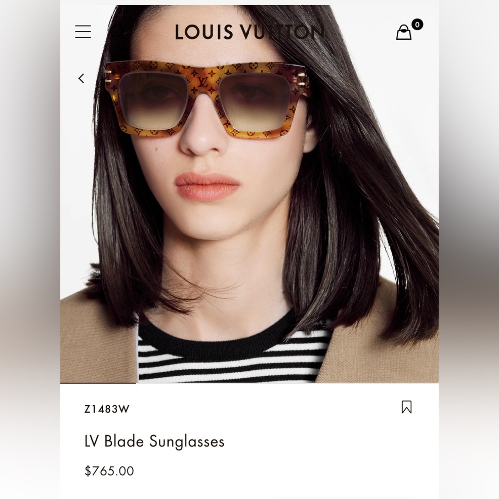 Louis Vuitton Blade Sunglasses Size E Tortoise